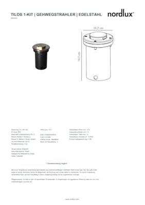 Nordlux GrondspotTilos RVS - 96409934