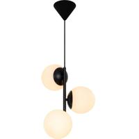 Nordlux Lilly Hanglamp opaal glas zwart glazen bollen E14 fitting 15 cm - thumbnail