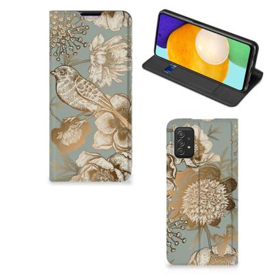 Smart Cover voor Samsung Galaxy A03s Vintage Bird Flowers Smart Cover voor Samsung Galaxy A03s Vintage Bird Flowers