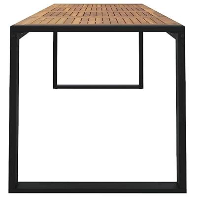 Tuintafel met U-vormige poten 200x90x75 cm massief acaciahout