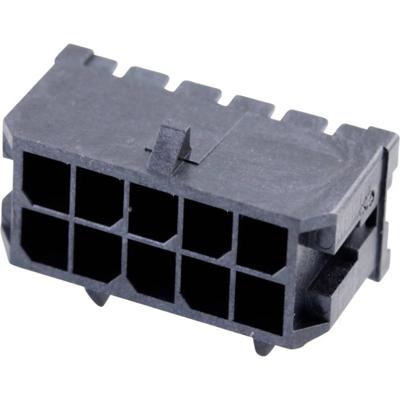 Molex 430451000 Male header, inbouw (standaard) Totaal aantal polen: 10 Rastermaat: 3 mm Inhoud: 1 stuk(s) Tray