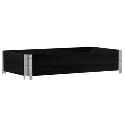 VidaXL Palletopzetrand 100x50 cm massief grenenhout zwart
