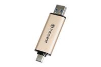 Transcend JetFlash 930C USB-stick 256 GB Goud TS256GJF930C USB-A 3.2 Gen 1, USB-C - thumbnail