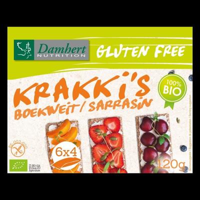 Damhert Boekweit krakki s glutenvrij bio 100 Gram