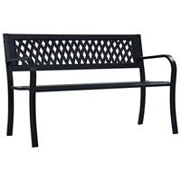 Tuinbank 125 cm staal zwart - thumbnail