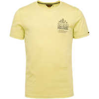 PME Legend T-shirt met printopdruk lichtgeel - thumbnail