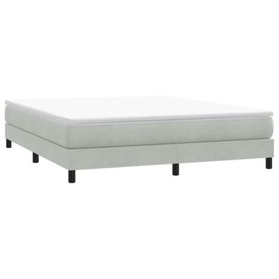 Boxspring zonder matras fluweel lichtgrijs 180x210 cm Boxspring zonder matras fluweel lichtgrijs 180x210 cm