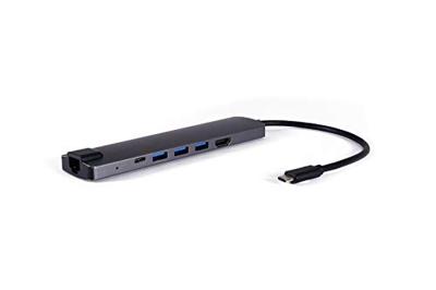HUB miniDOCK USB_C 9 Port CoolBox: RJ45 Ethernet, HDMI, USB 3.0 (3X), microSD, USB-C gegevens en USB-C PD. Aluminium, kabel 190 mm, compatibel met Apple MacBook, Chromebook en Ultrabooks