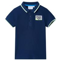 VidaXL Kinderpoloshirt 140 marineblauw - thumbnail