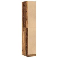 Apothekerskast 30x41x174,5 cm bewerkt hout oud houtkleurig - thumbnail