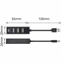 USB-HUB Ewent EW1123 Zwart - thumbnail