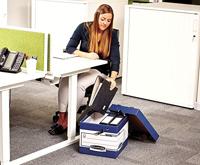 Bankers Box archiefdoos, formaat 33,3 x 29,2 x 40,4 cm, blauw - thumbnail