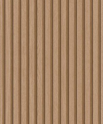 Noordwand Botanica Behang met houten lamellen 33958