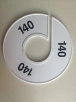 Maatring 11 cm wit/zwart 140 - thumbnail