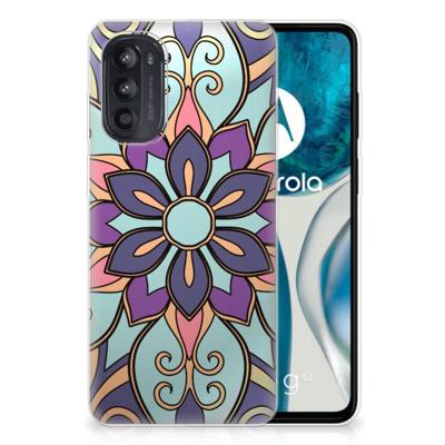 Motorola Moto G52/G82 | TPU Case | Purple Flower