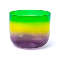 Kristallen Klankschaal Regenboog F-Toon 432 Hz met Accessoires - thumbnail