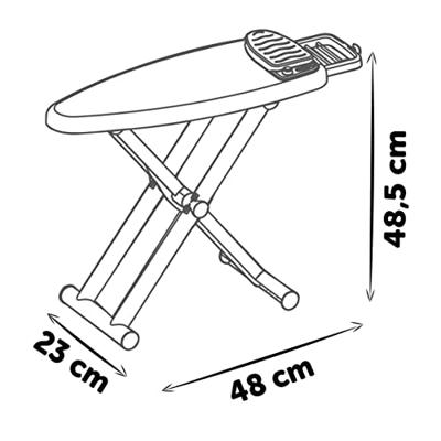 Smoby - Strijkplank met stoomstation + 9 accessoires - Huishoudelijke imitatiespellen - H48cm - Made in France - Vanaf 3 jaar