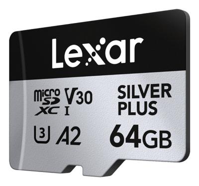 Lexar MicroSDXC Silver Plus UHS-1 64GB V30 dubbelpak