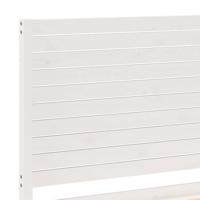Bedframe extra lang zonder matras massief hout wit 90x210 cm - thumbnail