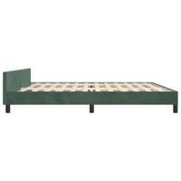 Bedframe zonder matras 200x200 cm fluweel donkergroen - thumbnail