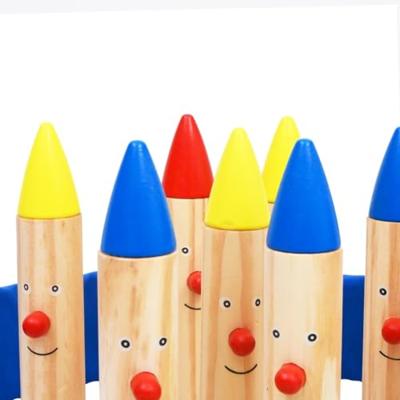 VidaXL Bowlingspel massief grenenhout meerkleurig