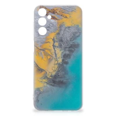 Samsung Galaxy M14 | TPU | Siliconen hoesje | Marble Blue Gold