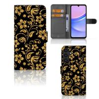 Samsung Galaxy A15 Hoesje Gouden Bloemen - thumbnail