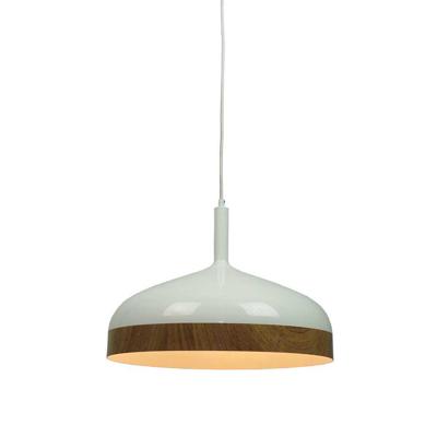 Artdelight Retro hanglampMoondrop Ø 45cm wit met hout - HL 2001 WI