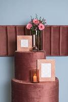 Clayre & Eef Fotolijst 13x18 cm Rood Kunststof Rechthoek Fotokader - thumbnail