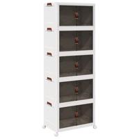 VidaXL Opbergbox stapelbaar met wielen 5-laags 75 l 64x40x179 cm - thumbnail