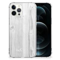 iPhone 12 Pro Max Stevig Telefoonhoesje White Wood - thumbnail
