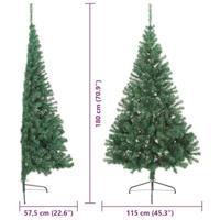 VidaXL Kunstmatig voorverlicht kerstboom met 300 led groen 180 cm pvc - thumbnail
