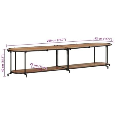 Tv-meubel 200x42x40 cm massief acaciahout