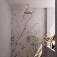 Brauer Chrome Carving Thermostatische Regendoucheset Inbouw - Hoofddouche 30 cm - 3 Weg - Handdouche Staaf - Doucheslang - Wandaansluitbocht - Chroom - thumbnail