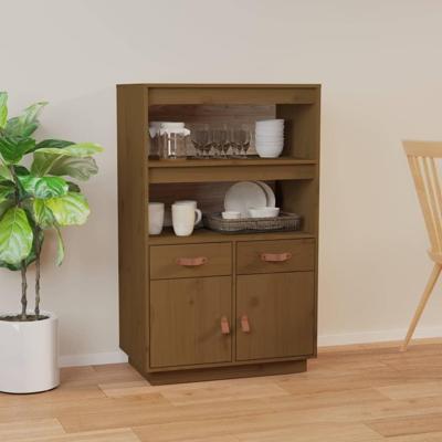 Hoge kast 67x40x108,5 cm massief grenenhout honingbruin Hoge kast 67x40x108,5 cm massief grenenhout honingbruin