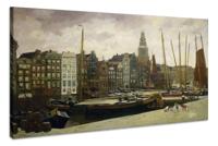 Schilderij - Het Damrak in Amsterdam, George Hendrik Breitner, 1903 - thumbnail