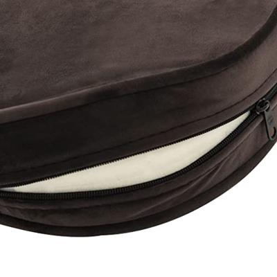 VidaXL Hondenbank 48x48x32 cm pluche en kunstleer bruin