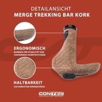 CONTEC handvatten "merge trekking bar kork" ct grips merge trekking bar cork, 140mm - thumbnail