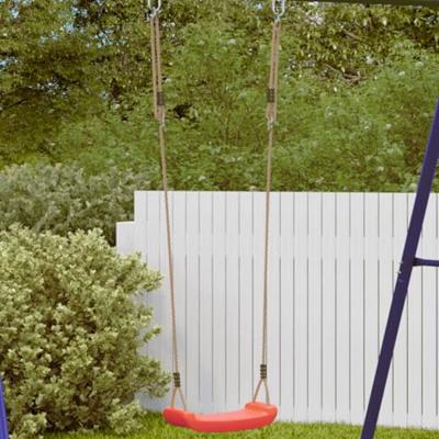 VidaXL Schommelzitje voor kinderen 1-persoons verstelbaar touw rood VidaXL Schommelzitje voor kinderen 1-persoons verstelbaar touw rood