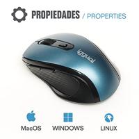 Muis iggual ERGONOMIC-M Blauw Zwart/Blauw Multicolour - thumbnail