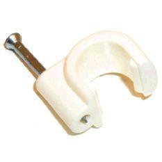 Spijkerclips wit 8mm 100 stuks