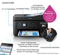 Epson EcoTank ET-4800 Multifunctionele printer Inkjet Kleur A4 Printen, scannen, kopiëren, faxen ADF, Duplex, LAN, USB, WiFi, Inktbijvulsysteem - thumbnail