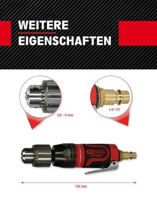 KS Tools 515.5520 3/8 SlimPOWER mini-pneumatische staafboormachine, 7000 omw/min.