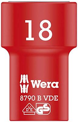 Wera 8790 B Zyklop VDE doppen, geïsoleerd, voorzien van 3/8" aandrijving, 18.0 x 46.0 mm - 1 stuk(s) - 05004962001 Wera 8790 B Zyklop VDE doppen, geïsoleerd, voorzien van 3/8" aandrijving, 18.0 x 46.0 mm - 1 stuk(s) - 05004962001