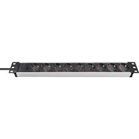 Brennenstuhl 1390007009 Stekkerdoos 19 inch 9-voudig Aluminium, Zwart Randaarde stekker 1 stuk(s) - thumbnail