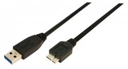 LogiLink USB-kabel USB 3.2 Gen1 (USB 3.0 / USB 3.1 Gen1) USB-A stekker, USB-micro-B 3.0 stekker 2.00 m Zwart CU0027