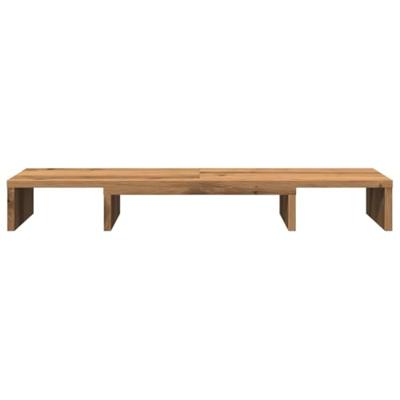 VidaXL Monitorstandaard verstelbaar 80x24x10,5cm hout artisanaal eiken VidaXL Monitorstandaard verstelbaar 80x24x10,5cm hout artisanaal eiken