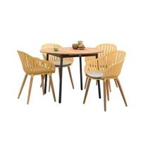 Le Sud tuinset Rodez Loire rond - geel - 5-delig - thumbnail