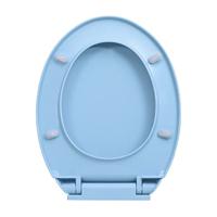 Toiletbril soft-close en quick-release ovaal blauw - thumbnail