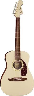 Fender Malibu Player Olympic White WN Tortoiseshell Pickguard elektrisch-akoestische westerngitaar - thumbnail